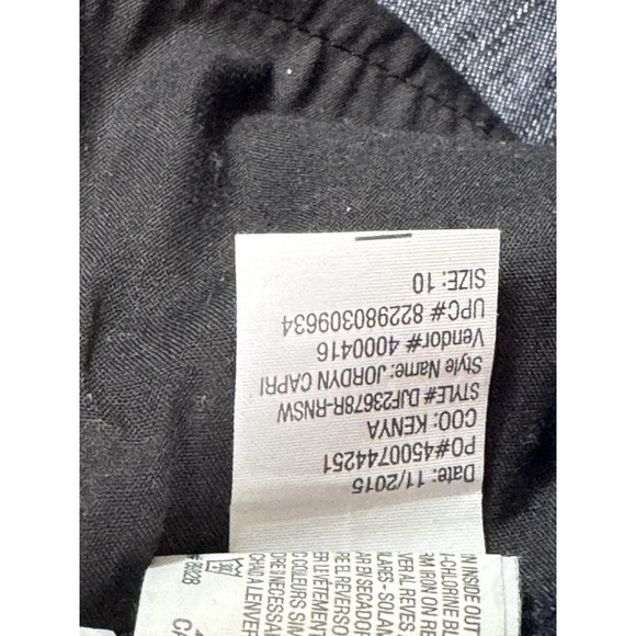 Gloria Vanderbilt Capri Pants Womens 10 Blue Jordyn Embroidered Pockets Mid Rise - Picture 13 of 16